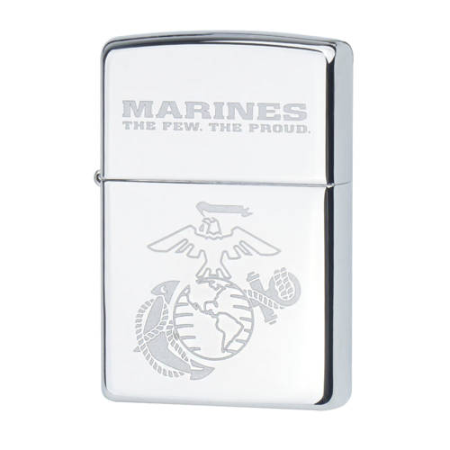 Zippo - Marines Benzinfeuerzeug - High Polish Chrome - Z28478 - Feuerzeuge