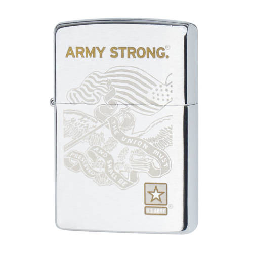 Zippo - US Army - Army Strong Benzinfeuerzeug - Brushed Chrome - Z28515 - Feuerzeuge