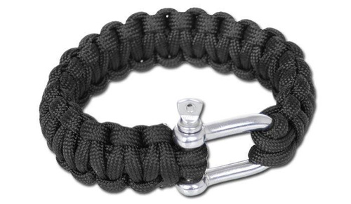 MFH - Survival-Armband - Schwarz - Paracord