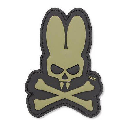 101 Inc. - 3D Aufnäher - Schädel Hase - OD Grün - 3D PVC Morale Patches