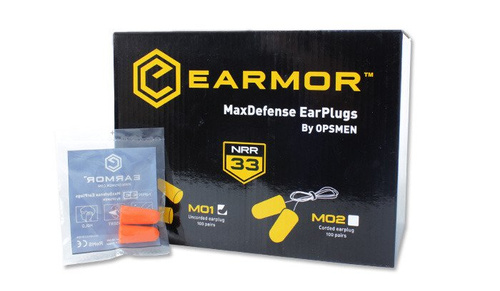 Earmor - MaxDefense Foam EarPlugs - M01 - BOX 60 Stück - Ohrstöpsel