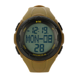 M-Tac - Taktische Uhr mit Schrittzähler - LCD - WR50 - Coyote - 50001005