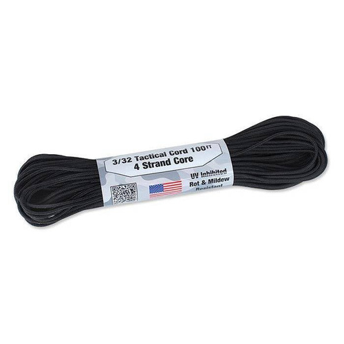 Atwood Rope MFG - Taktische Schnur 3/32 - 2,2 mm - Schwarz - 100ft - Paracord