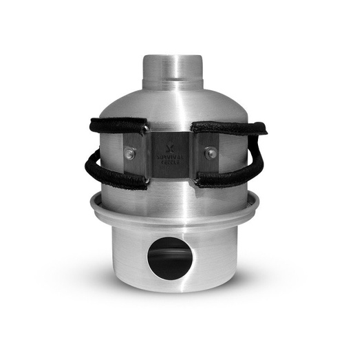 Survival Wasserkocher - Silber Mini Stahl Tourist Wasserkocher - 0,3 l - Besteck & Geschirr - Outdoor