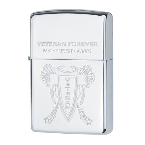 Zippo - Veteran Forever Benzinfeuerzeug - High Polish Chrome - Z28054 - Feuerzeuge