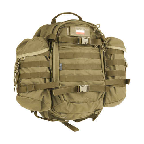 WISPORT - Sparrow 20 II Rucksack mit zwei Seitentaschen - 20 + 10 l - Coyote - Militärrucksäcke