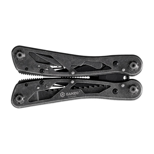 Ganzo - Multitool mit Düsensatz - 11 Werkzeuge - Schwarz - G202B-S - Multitools