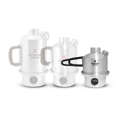 Survival Wasserkocher - Silber Mini Stahl Tourist Wasserkocher - 0,3 l - Besteck & Geschirr - Outdoor