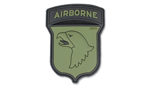 101 Inc. - 3D-Aufnäher - Airborne 101st - OD Grün - 3D PVC Morale Patches