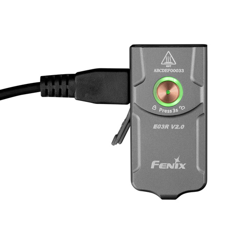 Outdoor - Fenix - E03R V2.0 LED-Taschenlampe mit 400-mAh-Akku – 500 lm – Grau – E03R V2.0 Grau - LED-Taschenlampen